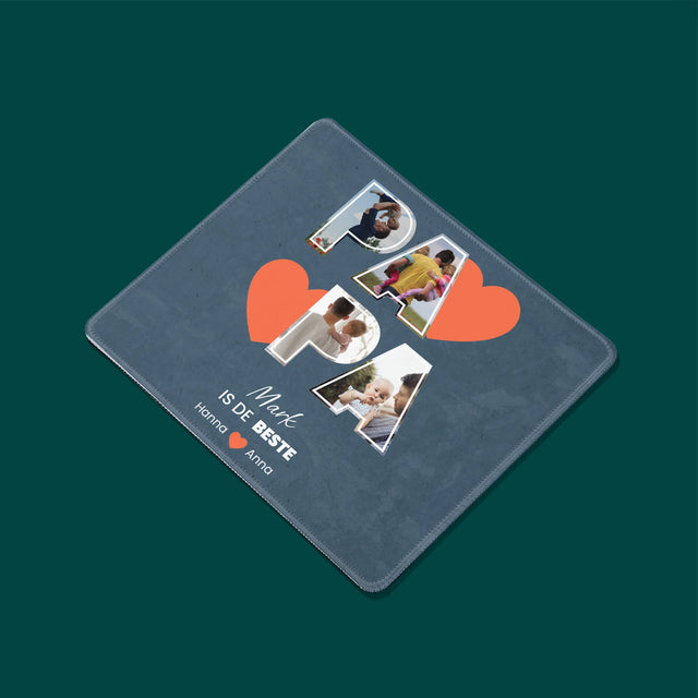 Fotocollage: Papa Is De Beste - Bureauonderlegger