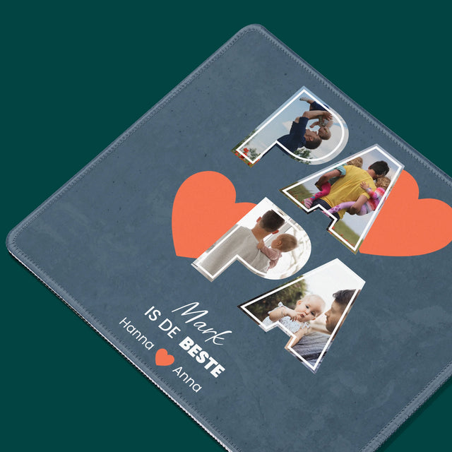 Fotocollage: Papa Is De Beste - Bureauonderlegger