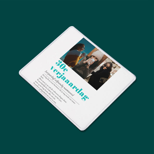 Fotocollage: 30E Verjaardag Definitie - Bureauonderlegger