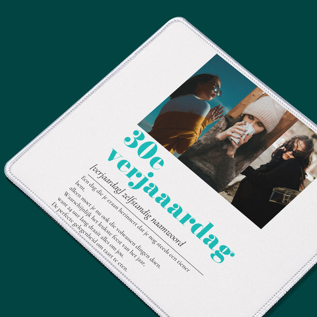 Fotocollage: 30E Verjaardag Definitie - Bureauonderlegger