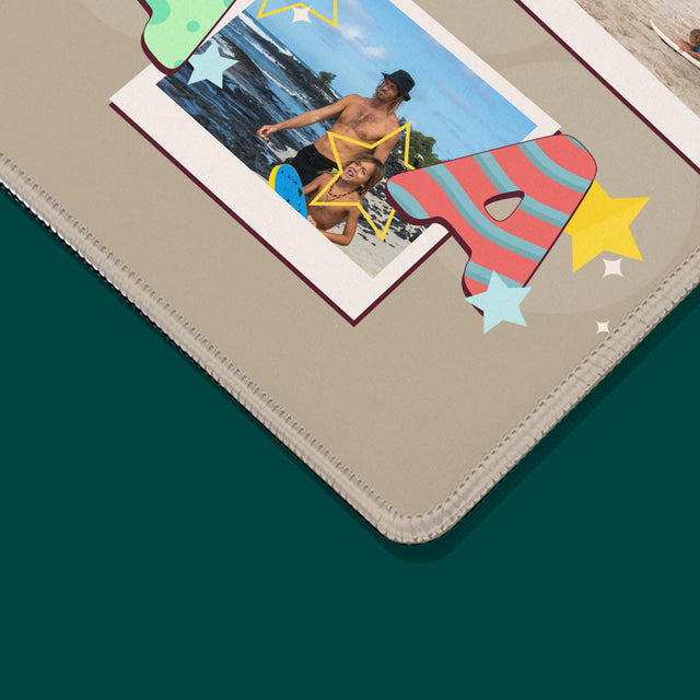 Fotocollage: Letters Papa - Bureauonderlegger