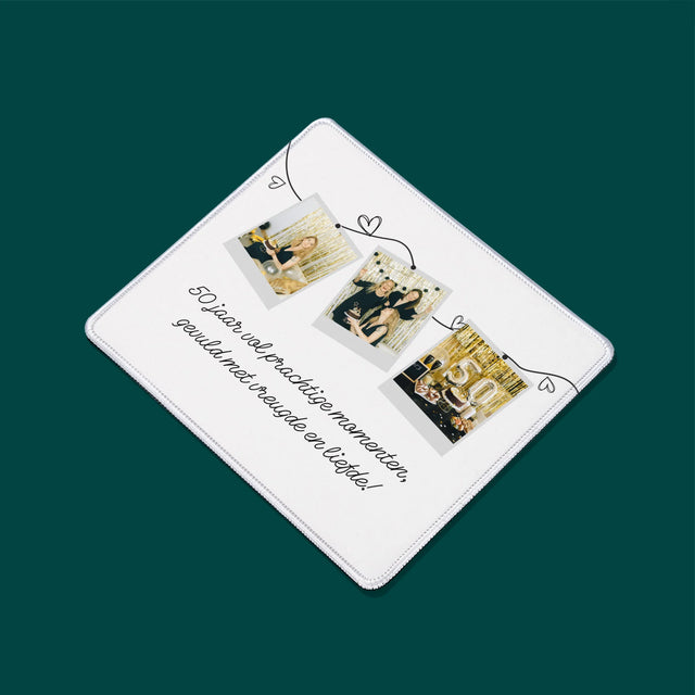 Fotocollage:  50 Jaar Vol Prachtige Momenten - Bureauonderlegger