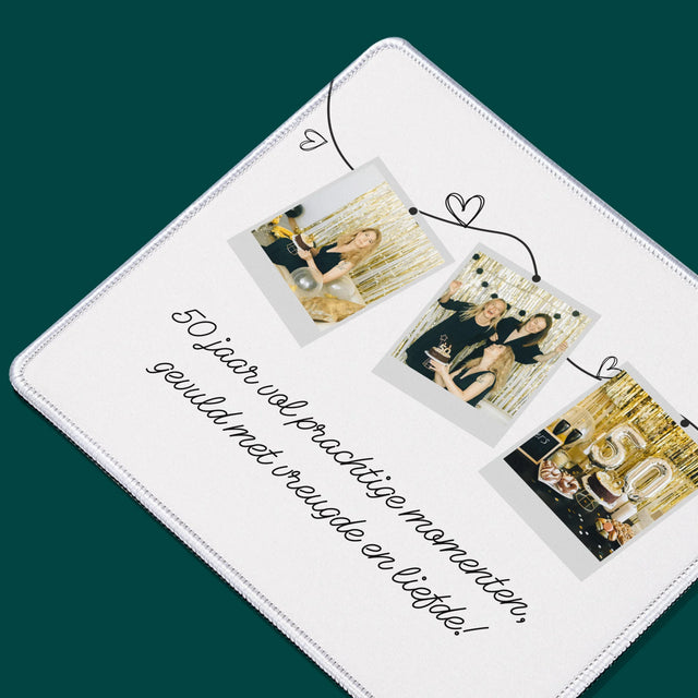 Fotocollage:  50 Jaar Vol Prachtige Momenten - Bureauonderlegger