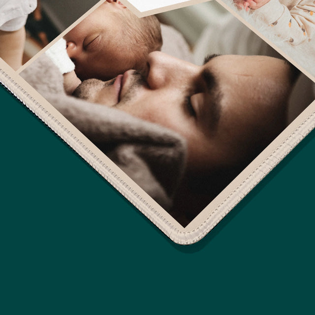 Fotocollage: Voor Onze Papa - Bureauonderlegger