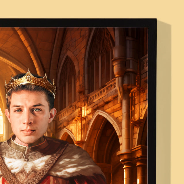 Koninklijk Portret: Koning - Afdruk Met Frame 30X40 (Verticaal)