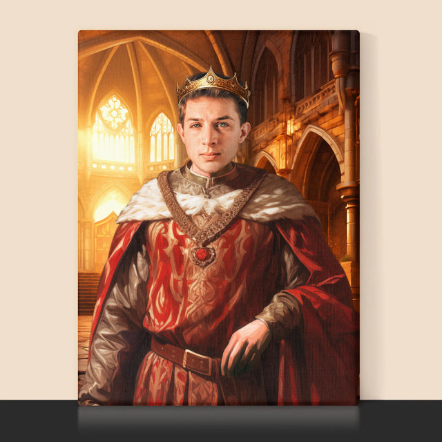 Koninklijk Portret: Koning - Afdruk Met Frame 30X40 (Verticaal)