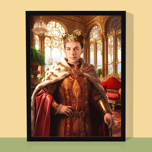 Koninklijk Portret: Heerser - Afdruk Met Frame 30X40 (Verticaal)