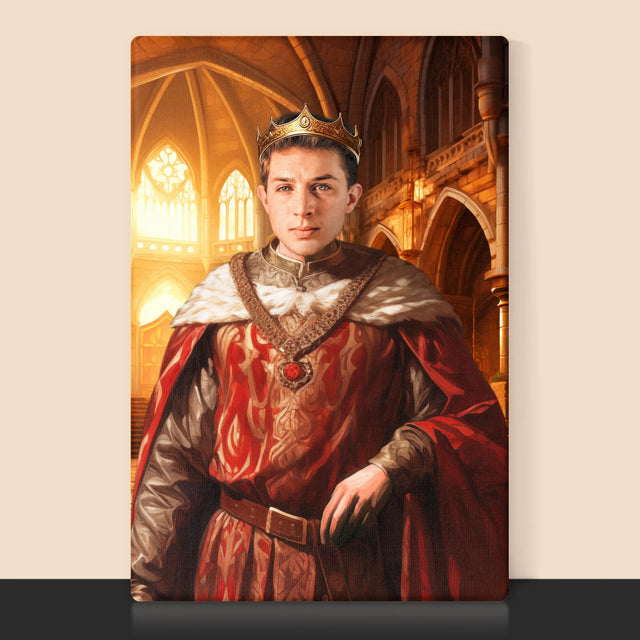 Koninklijk Portret: Koning - Afdruk Met Frame 30X40 (Verticaal)