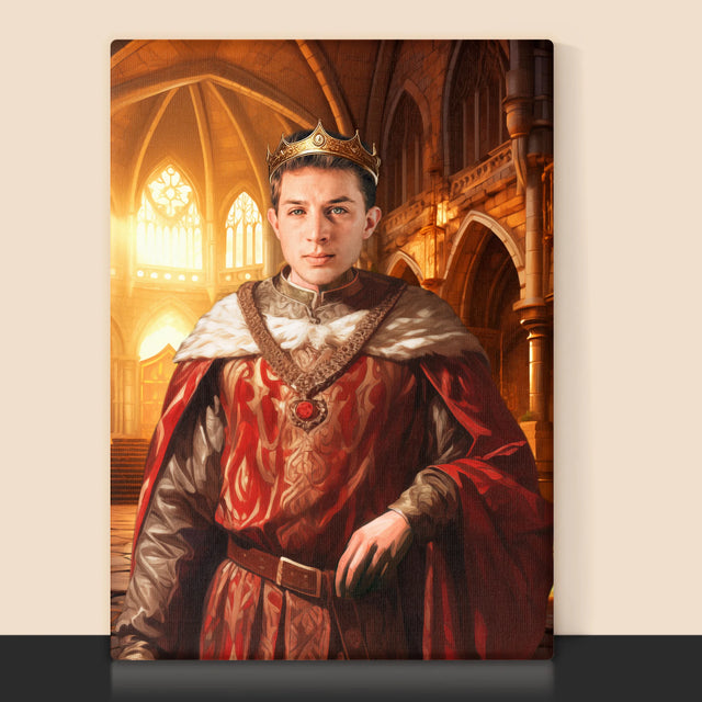 Koninklijk Portret: Koning - Afdruk Met Frame 30X40 (Verticaal)