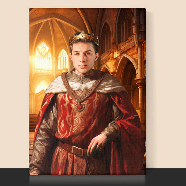 Koninklijk Portret: Koning - Afdruk Met Frame 30X40 (Verticaal)