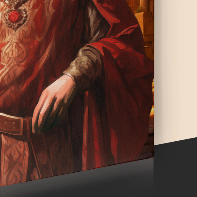 Koninklijk Portret: Koning - Afdruk Met Frame 30X40 (Verticaal)