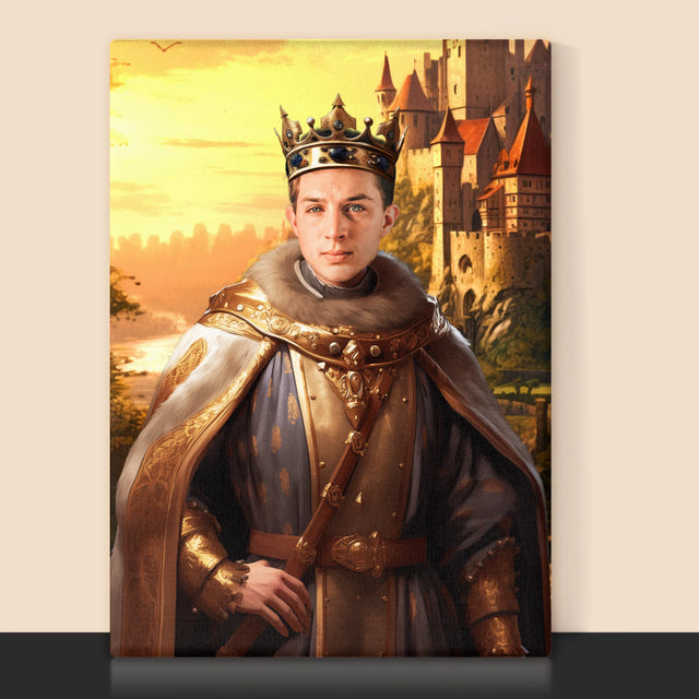 Koninklijk Portret: Koning In De Tuin - Afdruk Met Frame 30X40 (Verticaal)