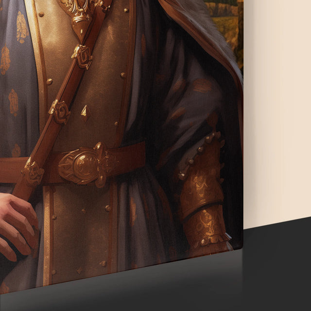 Koninklijk Portret: Koning In De Tuin - Afdruk Met Frame 30X40 (Verticaal)