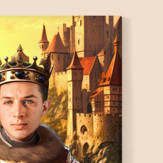 Koninklijk Portret: Koning In De Tuin - Afdruk Met Frame 30X40 (Verticaal)