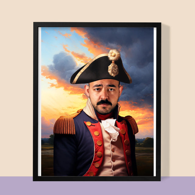 Koninklijk Portret: Generaal - Afdruk Met Frame 30X40 (Verticaal)