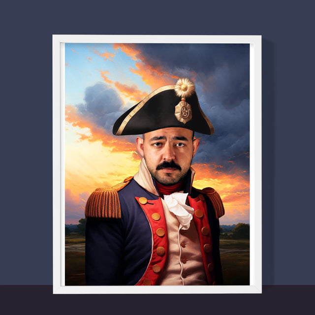 Koninklijk Portret: Generaal - Afdruk Met Frame 30X40 (Verticaal)