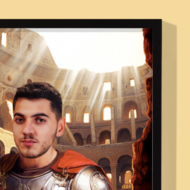 Koninklijk Portret: Gladiator - Afdruk Met Frame 30X40 (Verticaal)