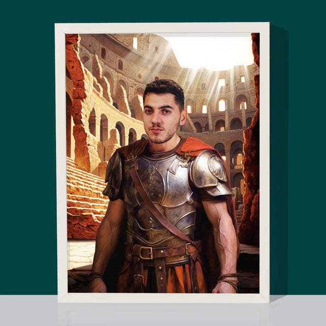 Koninklijk Portret: Gladiator - Afdruk Met Frame 30X40 (Verticaal)