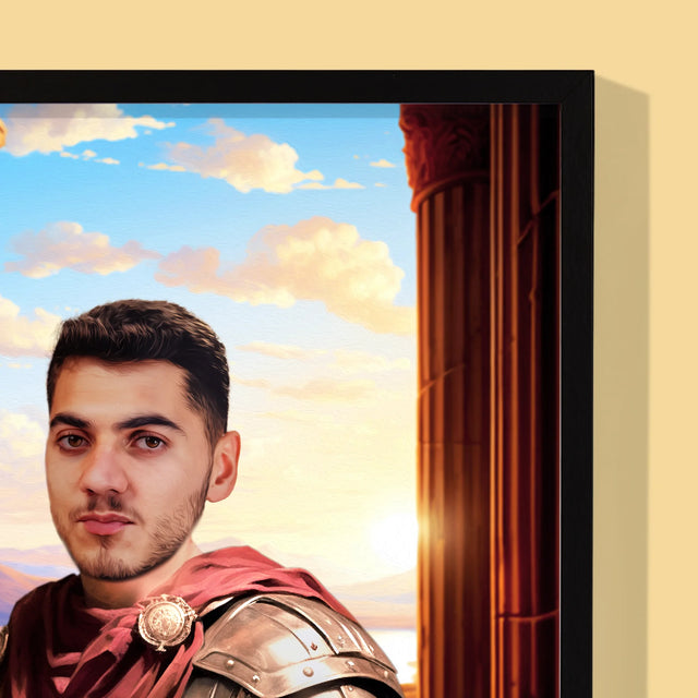 Koninklijk Portret: Strijder - Afdruk Met Frame 30X40 (Verticaal)