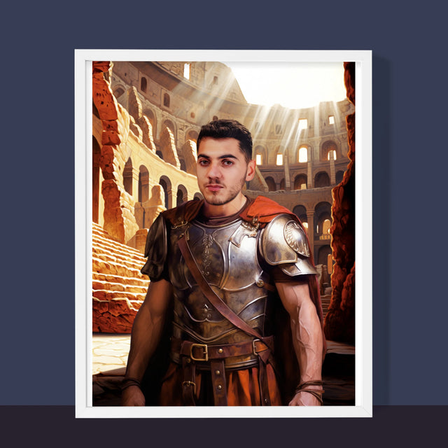 Koninklijk Portret: Gladiator - Afdruk Met Frame 30X40 (Verticaal)