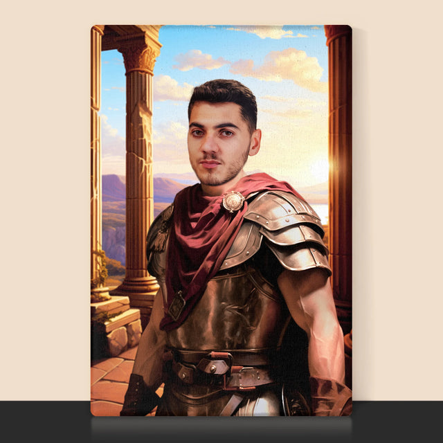 Koninklijk Portret: Strijder - Afdruk Met Frame 30X40 (Verticaal)