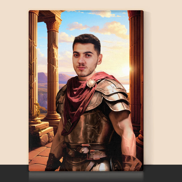 Koninklijk Portret: Strijder - Afdruk Met Frame 30X40 (Verticaal)