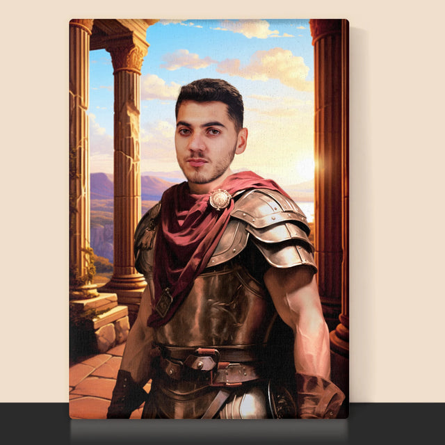 Koninklijk Portret: Strijder - Afdruk Met Frame 30X40 (Verticaal)