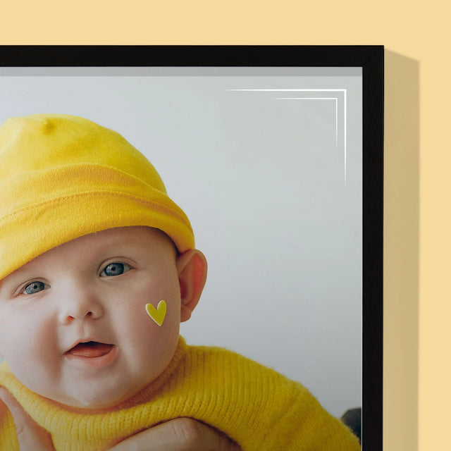 Geboorteakte Van Kind: Metriek Kader - Afdruk Met Frame 30X40 (Verticaal)