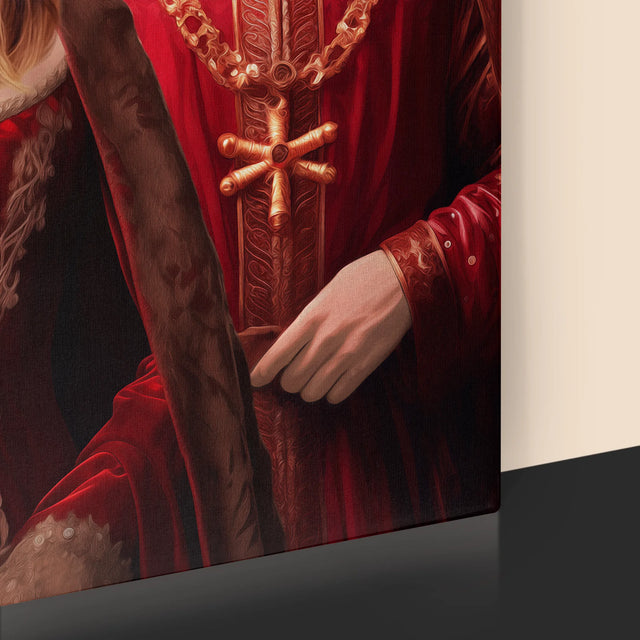 Koninklijk Portret: Koningin - Afdruk Met Frame 30X40 (Verticaal)