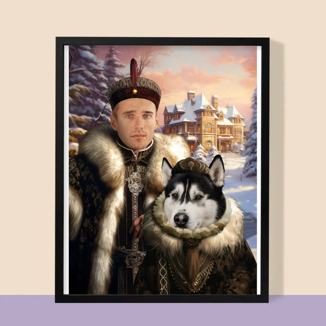 Koninklijk Portret: Adel - Afdruk Met Frame 30X40 (Verticaal)