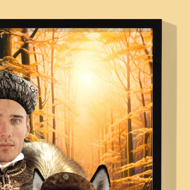 Koninklijk Portret: Adel Op Jacht - Afdruk Met Frame 30X40 (Verticaal)