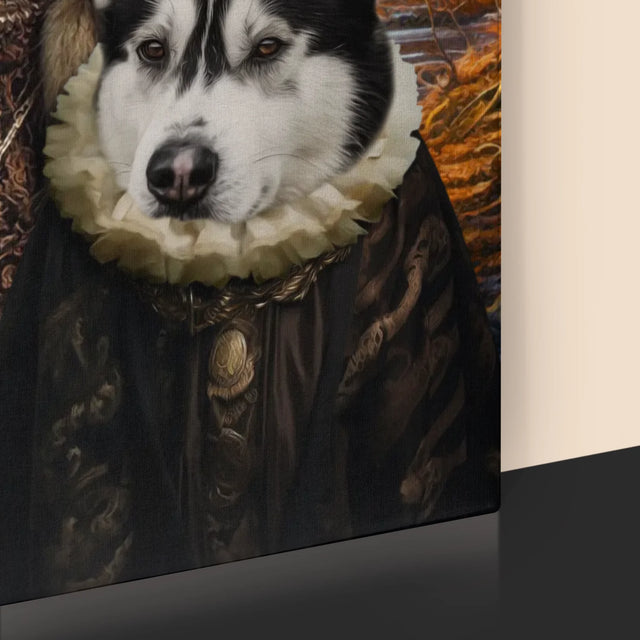 Koninklijk Portret: Adel Op Jacht - Afdruk Met Frame 30X40 (Verticaal)