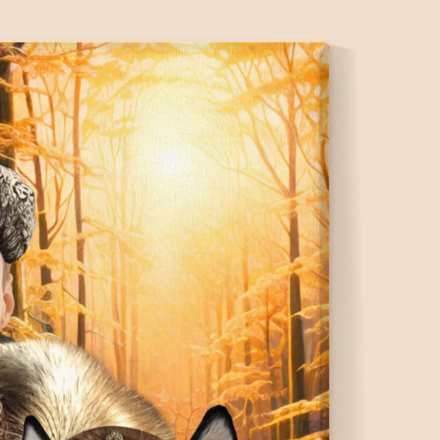 Koninklijk Portret: Adel Op Jacht - Afdruk Met Frame 30X40 (Verticaal)