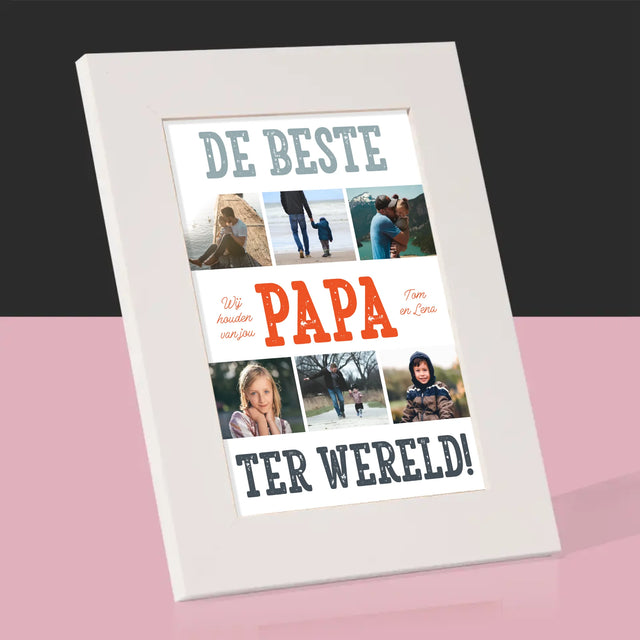 Fotocollage: De Beste Papa Ter Wereld, Foto'S - Fotokader (Horziontaal)