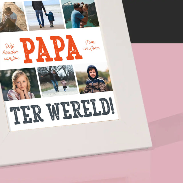 Fotocollage: De Beste Papa Ter Wereld, Foto'S - Fotokader (Horziontaal)