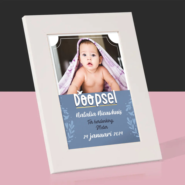 Foto En Handtekening: Doopsel - Fotokader (Horziontaal)