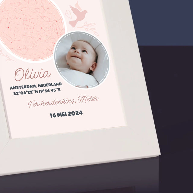 Starrenkaart: Doopsel - Fotokader (Horziontaal)