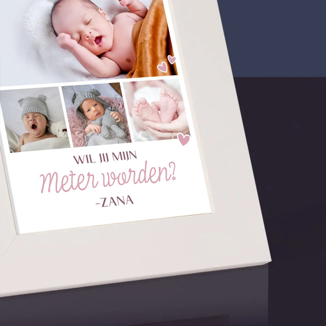 Fotocollage: Wil Jij Mijn Meter Worden? - Fotokader (Horziontaal)