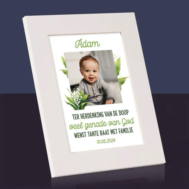 Foto En Handtekening: Ter Herdenking Van De Doop, Lelietje-Van-Dalen - Fotokader (Horziontaal)