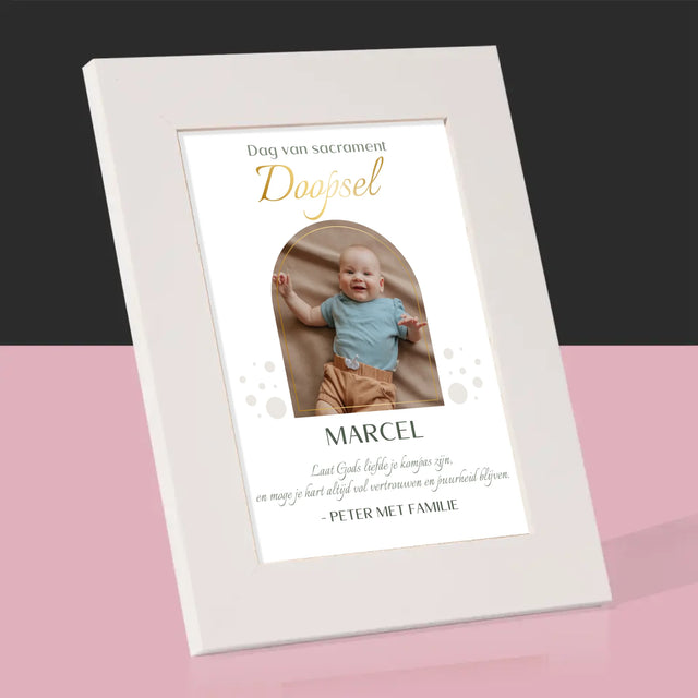Foto En Handtekening: Doop Sacrament - Fotokader (Horziontaal)