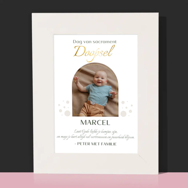 Foto En Handtekening: Doop Sacrament - Fotokader (Horziontaal)