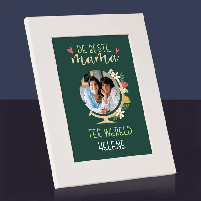 Foto En Handtekening: De Beste Mama Ter Wereld - Fotokader (Horziontaal)