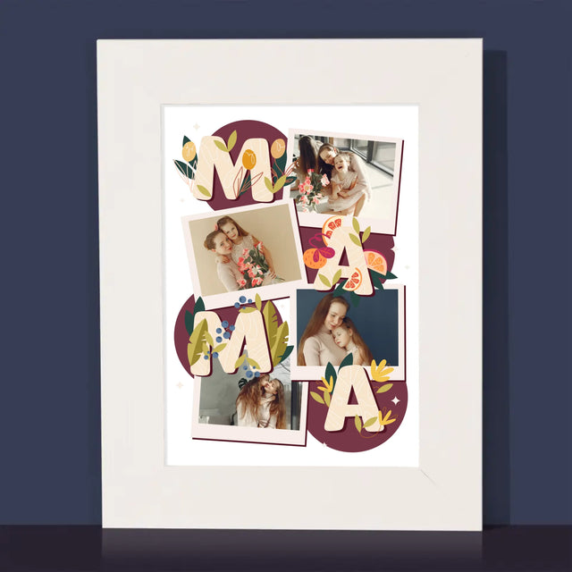 Fotocollage: Letters Mama - Fotokader (Horziontaal)