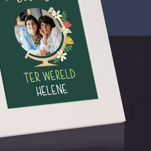 Foto En Handtekening: De Beste Mama Ter Wereld - Fotokader (Horziontaal)