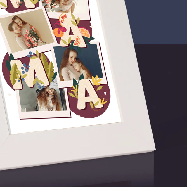 Fotocollage: Letters Mama - Fotokader (Horziontaal)