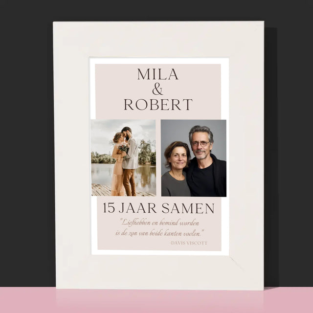 Fotocollage: Liefhebben En Bemind Worden - Fotokader (Horziontaal)