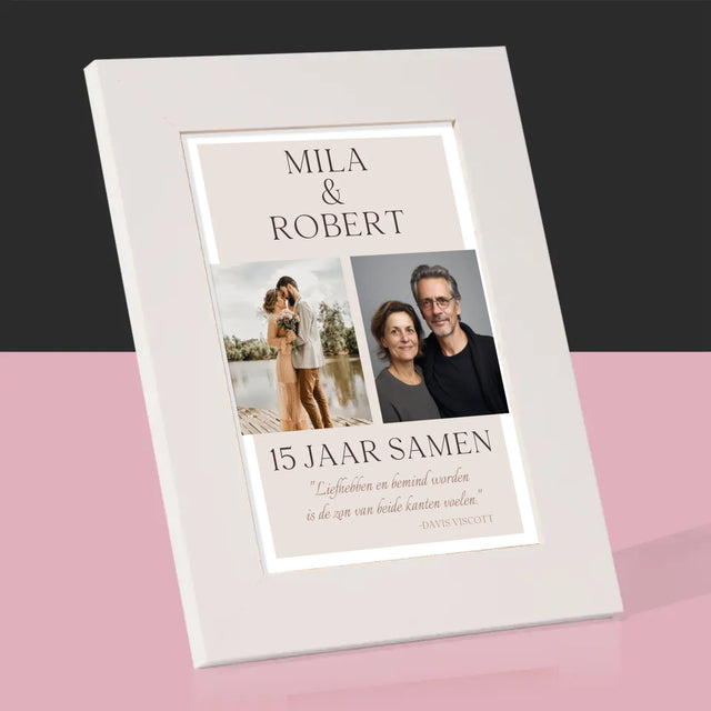 Fotocollage: Liefhebben En Bemind Worden - Fotokader (Horziontaal)