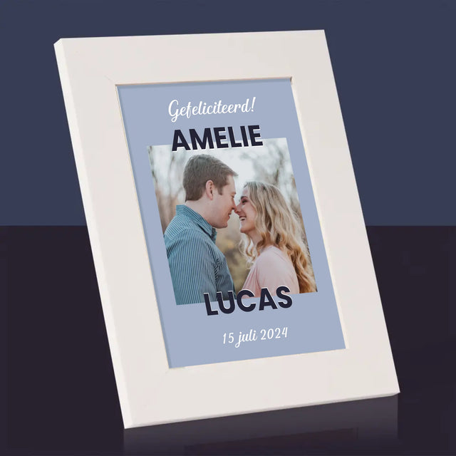 Foto En Handtekening: Huwelijkswensen - Fotokader (Horziontaal)