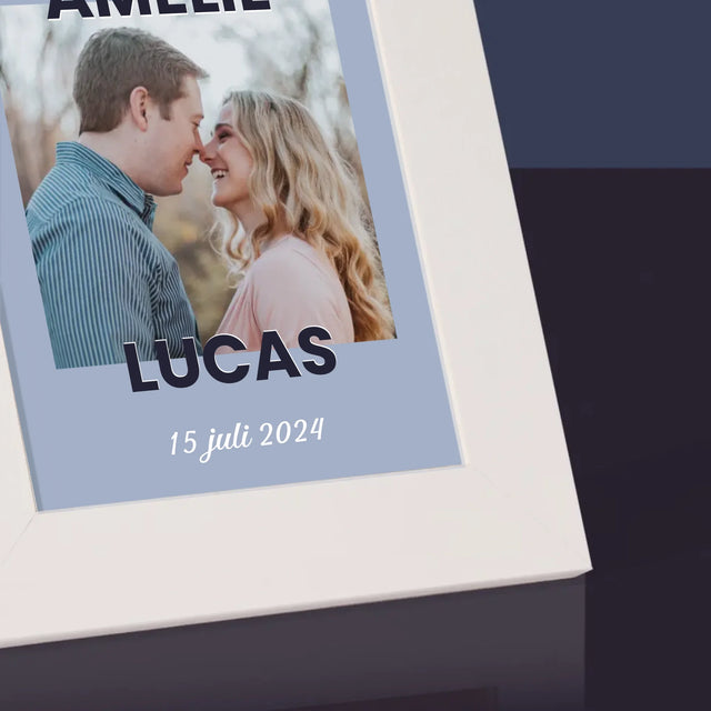 Foto En Handtekening: Huwelijkswensen - Fotokader (Horziontaal)