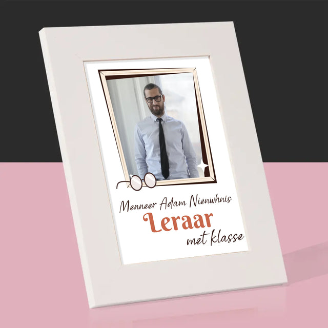 Foto En Handtekening: Leraar Met Klasse - Fotokader (Horziontaal)